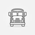 School Bus line icon. Schoolbus vector outline symbol