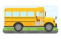 School bus transport for children vector illustration.