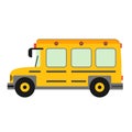 School bus transport vector icon illustration. Royalty Free Stock Photo