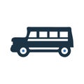 School bus, transportation, car vector, vehicle icon Royalty Free Stock Photo