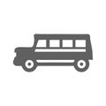 School bus, transportation, gray car, vehicle icon Royalty Free Stock Photo