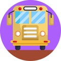 School bus vector icons illustration Royalty Free Stock Photo