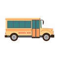 School bus vector illustration flat cartoon Royalty Free Stock Photo