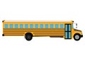 School bus vector illustration. Isolated on white background. Royalty Free Stock Photo