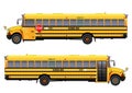 School bus, vector illustration. on white Royalty Free Stock Photo