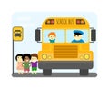 School bus vector isolated