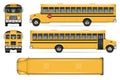 School bus vector mockup Royalty Free Stock Photo