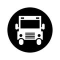 School bus vector, transportation, car, vehicle icon Royalty Free Stock Photo