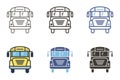 School bus vehicle vector graphic elements icon Royalty Free Stock Photo