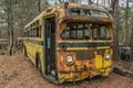 School bus vintage abandoned