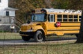 School bus waiting for kids to come out