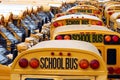 School Bus Yard Royalty Free Stock Photo