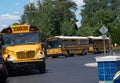 School buses arrive at school in time for dismissal