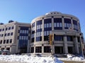 School of Business building, University of Wisconsin at Madison, winter weather