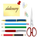 School And Business Stationery Royalty Free Stock Photo