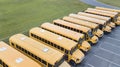 School Busses Parked At School Royalty Free Stock Photo