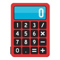 School Calculator Flat Icon Isolated on White