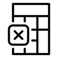 School calculator icon, outline style