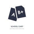 school cart icon on white background. Simple element illustration from Education concept