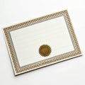 School certificate on white background Royalty Free Stock Photo