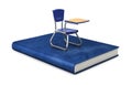 School chair on the book