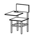 School chair isolated icon Royalty Free Stock Photo