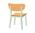 School chair. Vector flat color illustration