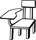 school chair vector illustration