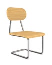 School chair on white background. Isolated 3D illustration