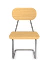 School chair on white background. Isolated 3D illustration