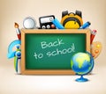 School chalkboard frame Royalty Free Stock Photo