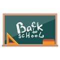 School chalkboard on white isolated backdrop