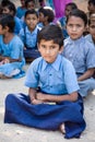 School Children attending a Kindergarden in the countryside outside Delhi