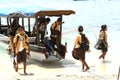 School children on the boat