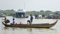 School children in boat, Tonle Sap, Cambodia