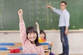 School children in classroom at lesson Royalty Free Stock Photo