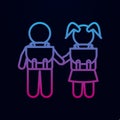 School children go to school nolan icon. Simple thin line, outline vector of school icons for ui and ux, website or