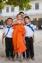 School children in Laos Royalty Free Stock Photo