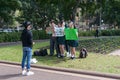 School children taking photos on climate change strike Royalty Free Stock Photo