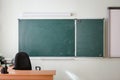 School classroom background without young student. view of class room no kids. Royalty Free Stock Photo