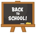 School Classroom Chalkboard Cartoon Design With Text