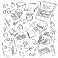 School clipart Vector doodle school icons symbols