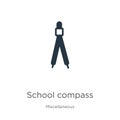 School compass icon vector. Trendy flat school compass icon from miscellaneous collection isolated on white background. Vector Royalty Free Stock Photo