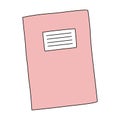 School copybook or exercise book, back to school concept, doodle style vector Royalty Free Stock Photo