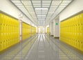 School corridor interior. Royalty Free Stock Photo