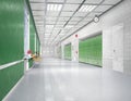 School corridor interior. Royalty Free Stock Photo