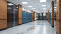School corridor interior. Royalty Free Stock Photo