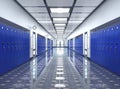 School corridor interior. Royalty Free Stock Photo