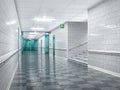 School corridor interior. Royalty Free Stock Photo