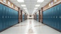 School corridor with lockers. Royalty Free Stock Photo